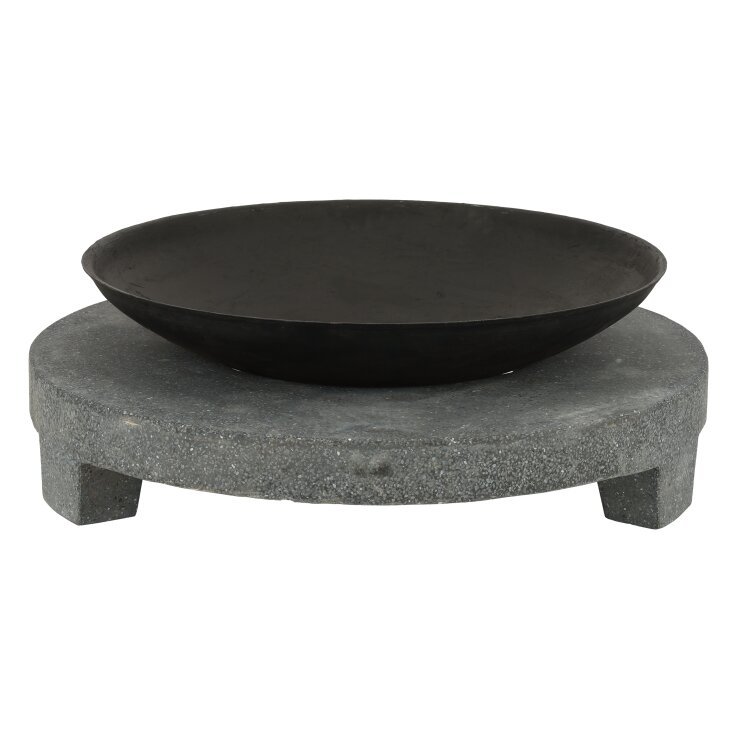 ESSCHERT DESIGN Feuerschale "Granito" auf rundem Sockel