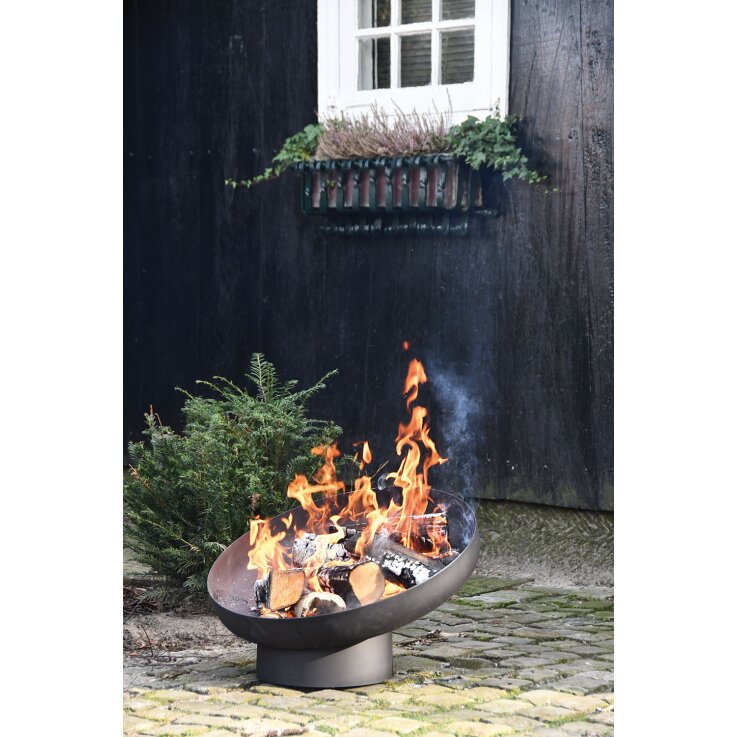 ESSCHERT DESIGN Schräge Feuerschale, schwarz