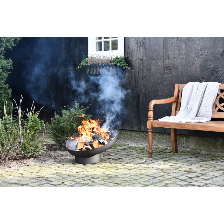 ESSCHERT DESIGN Schräge Feuerschale, schwarz