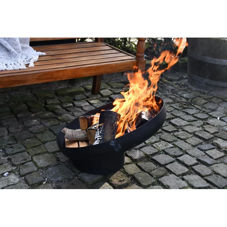 ESSCHERT DESIGN Schräge Feuerschale, schwarz