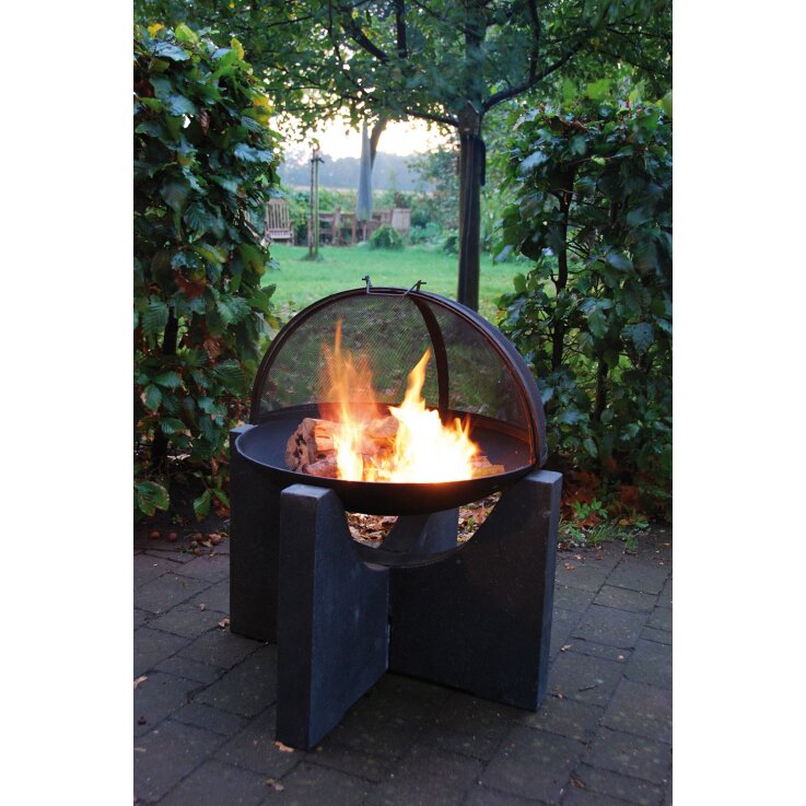 ESSCHERT DESIGN Feuerschale "Granito" auf Granitfuss
