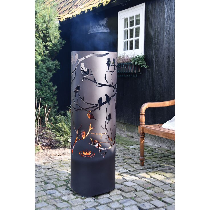 ESSCHERT DESIGN Feuertonne "Vögel auf Ast"