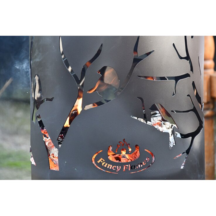 ESSCHERT DESIGN Feuertonne "Vögel auf Ast"