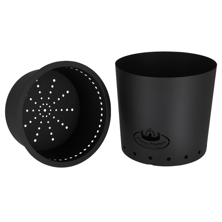 ESSCHERT DESIGN Holzpellet-Feuerkorb, schwarz