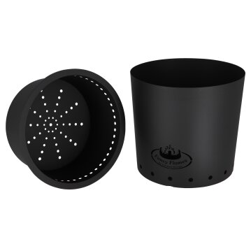 ESSCHERT DESIGN Holzpellet-Feuerkorb, schwarz