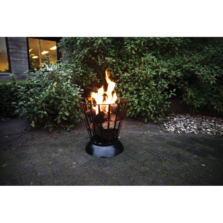 ESSCHERT DESIGN Feuerschale mit Korb, umdrehbar, schwarz