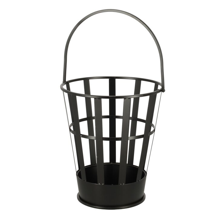 ESSCHERT DESIGN Feuereimer mit Handgriff, schwarz