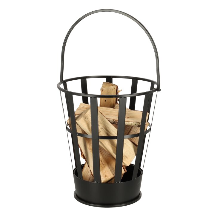 ESSCHERT DESIGN Feuereimer mit Handgriff, schwarz