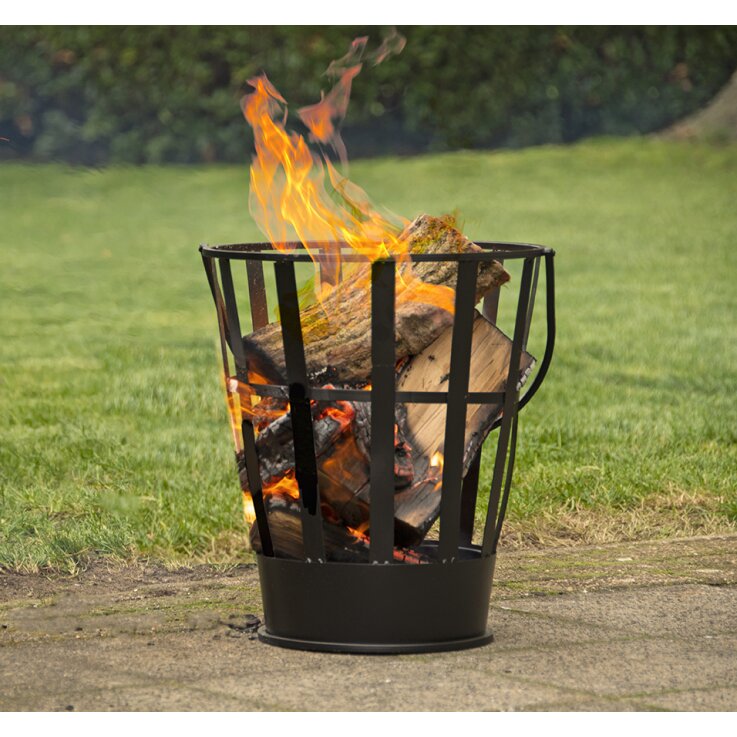 ESSCHERT DESIGN Feuereimer mit Handgriff, schwarz