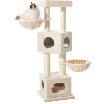 NOBBY Kratzbaum "MERSIN", cream, 50 x 50 x 152 cm