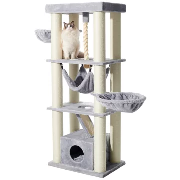 NOBBY Kratzbaum "ORDU", hellgrau, 70 x 50 x 176 cm