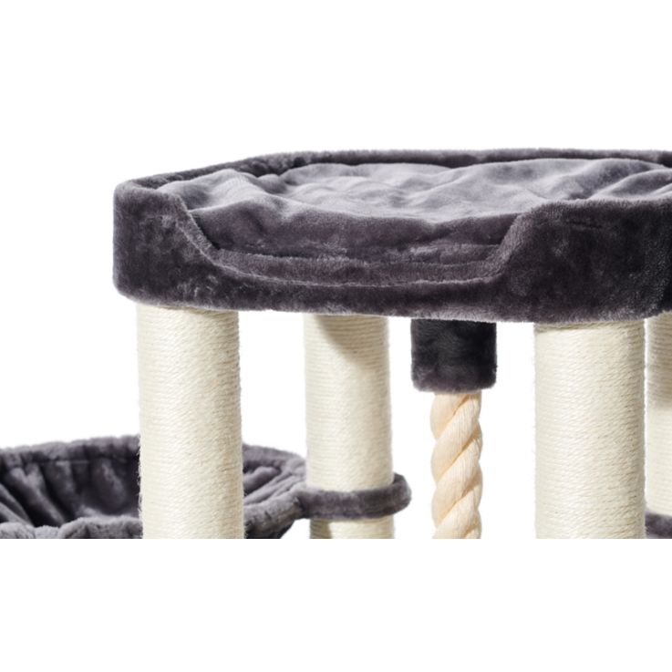 NOBBY Kratzbaum "MUGLA", dunkelgrau, 50 x 50 x 121 cm