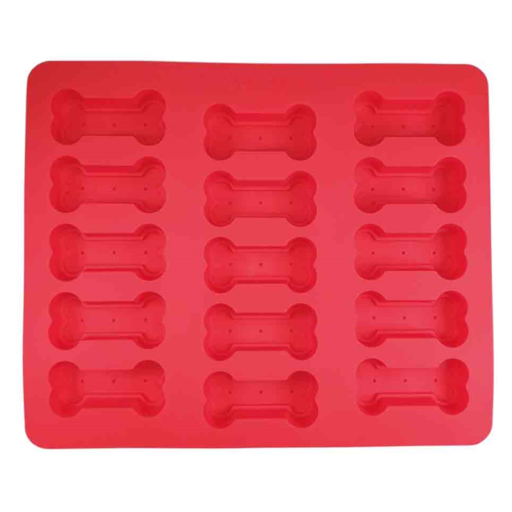 NOBBY Silikon Backform "Bone", rot, 30 x 25 cm
