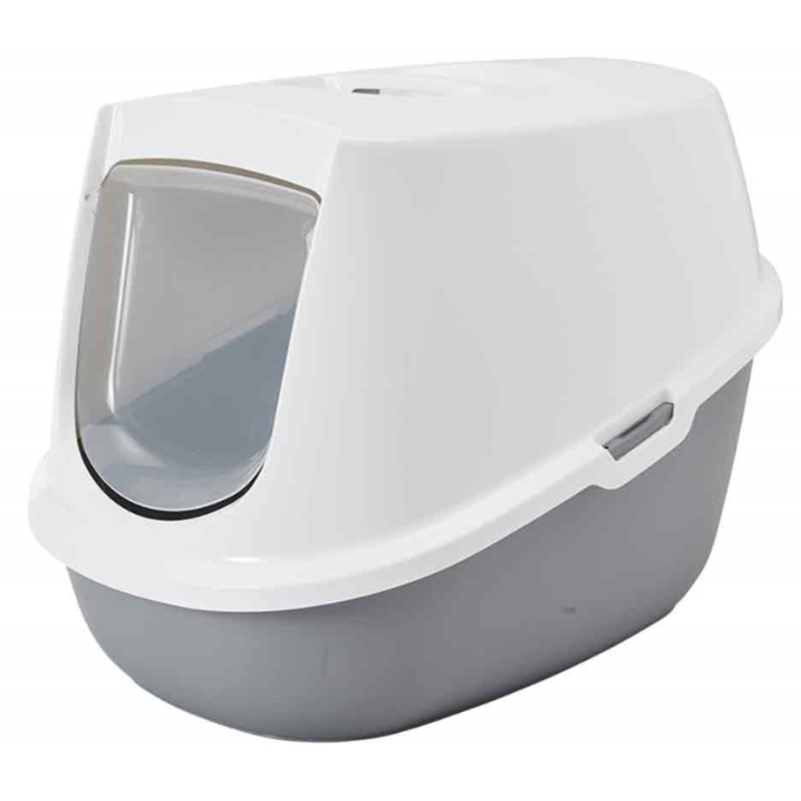 NOBBY Katzentoilette "Robin", grau-weiß, 54,5 x 39 x 39 cm