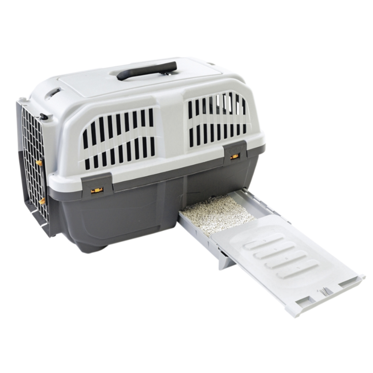 NOBBY Katzen-Transportbox "Skudo 3 Cat Travel", grau, 60 x 40 x 39 cm