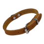NOBBY Lederhalsband "Tabil", cognac, L, L: 60 cm, B: 30 mm