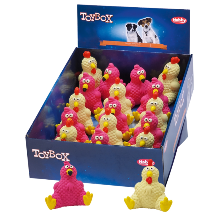 NOBBY Latex "Hähnchen", gelb/rosa, 10 od. 11 cm