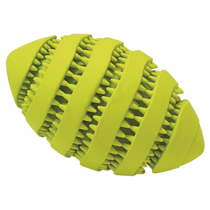 NOBBY Vollgummi Rugby, gelb, 15 cm