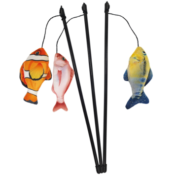NOBBY Angel mit Fisch, bunt, 63 cm