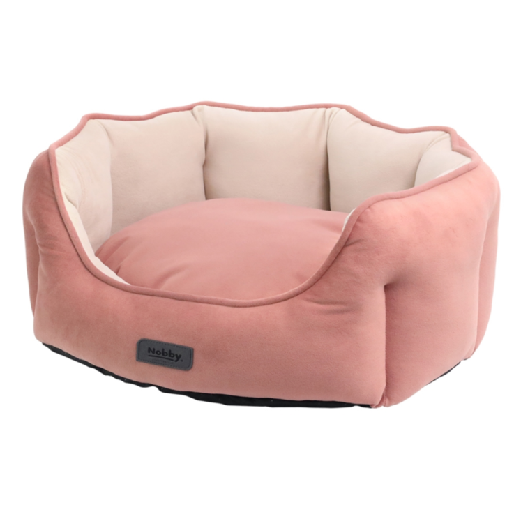 NOBBY Komfortbett oval "Majid", pfirsich, 45 x 40 x 19 cm