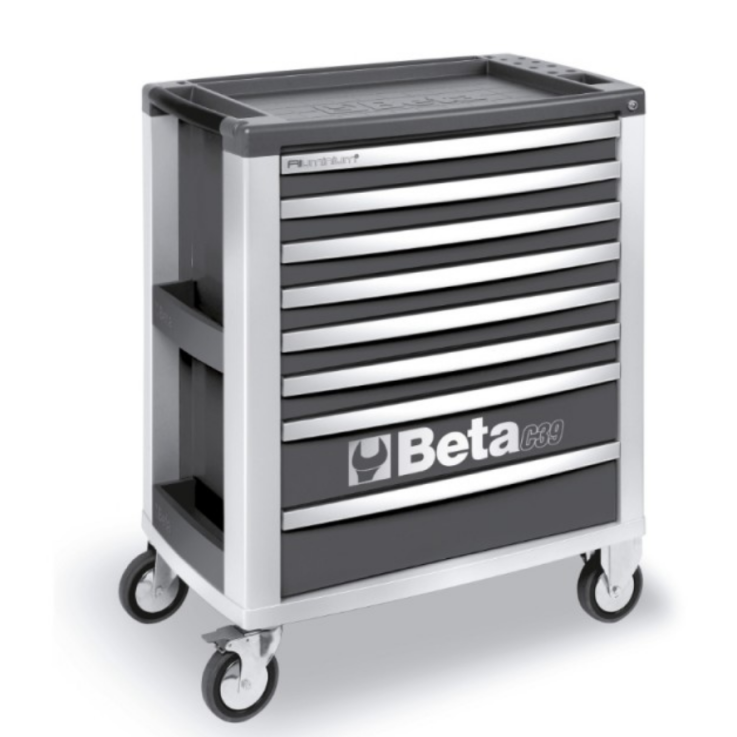 BETA Werkzeugwagen mit acht Schubladen, orange