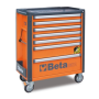 BETA Werkzeugwagen mit 7 Schubladen und Anti-Kipp-System, orange