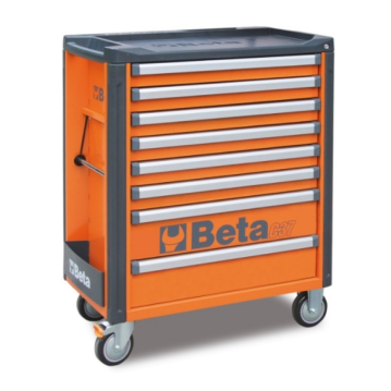 BETA Werkzeugwagen mit 8 Schubladen, orange