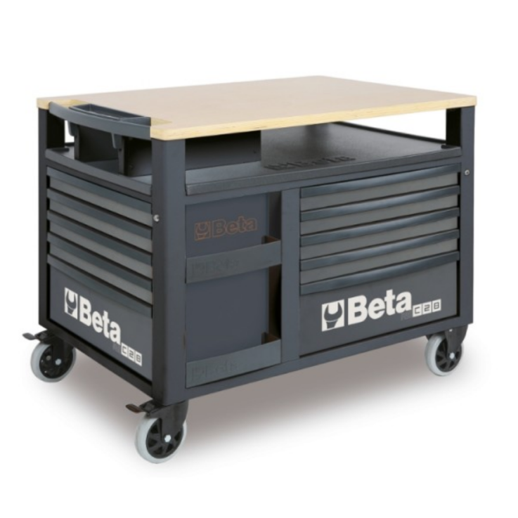 BETA Werkzeugwagen Supertank mit 10 Schubladen, orange