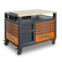 BETA Werkzeugwagen Supertank mit 10 Schubladen, orange