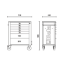 BETA Werkzeugwagen mit 7 Schubladen und Anti-Kipp-System, orange