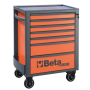 BETA Werkzeugwagen mit 7 Schubladen, orange