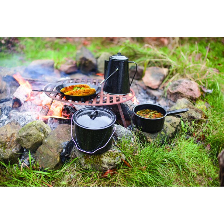 ESSCHERT DESIGN Outdoor Kochset für Camping, 4-teilig