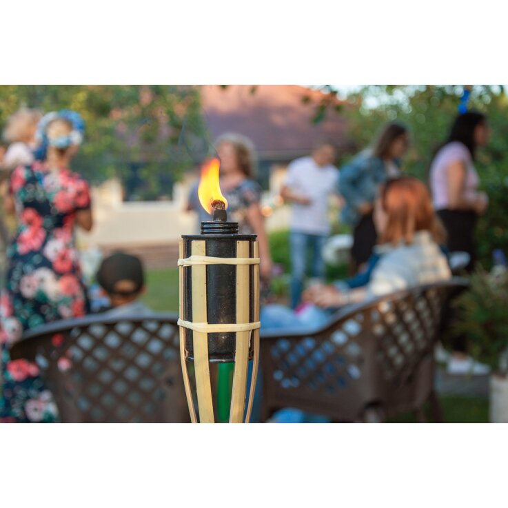 ESSCHERT DESIGN Gartenfackel aus Bambus, 3er - Set