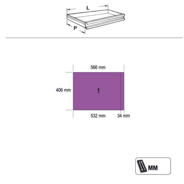 BETA Kombi-Werkstatteinrichtung mit Arbeitsplatte aus MDF