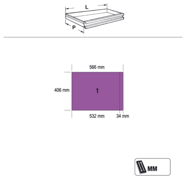 BETA Kombi-Werkstatteinrichtung, Arbeitsplatte aus MDF