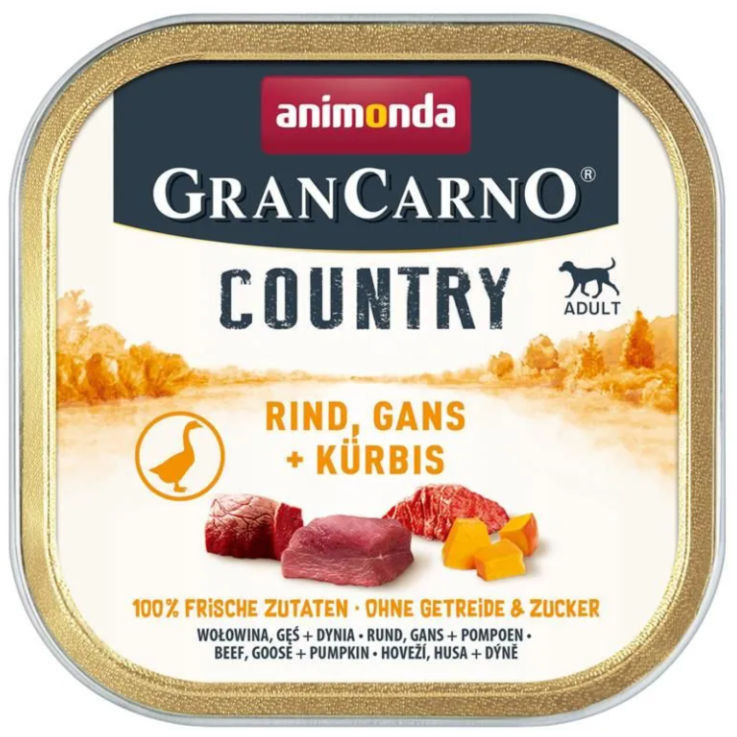 Hunde - Nassfutter ANIMONDA GranCarno Country Rind, Gans + Kürbis, 150 g