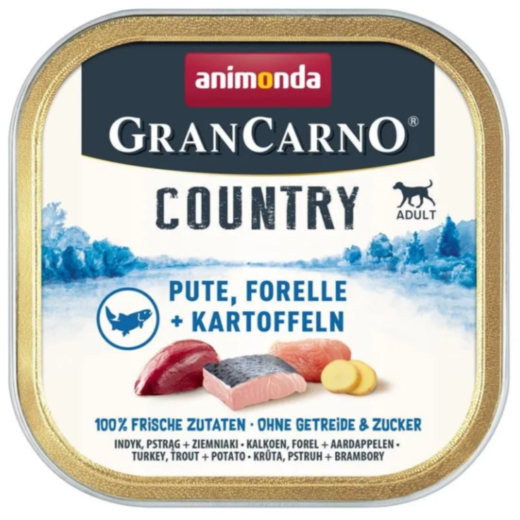 Hunde - Nassfutter ANIMONDA GranCarno Country Pute, Forelle + Kartoffeln, 150 g