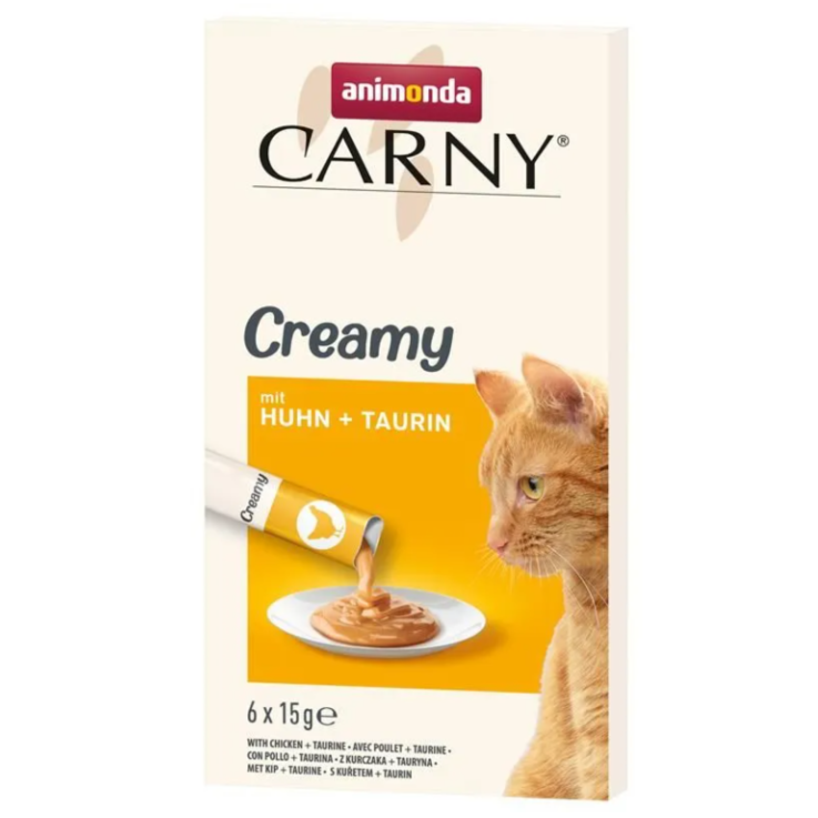 Katzen - Snacks ANIMONDA Carny Adult Creamy mit Huhn + Taurin, 6 x 15 g