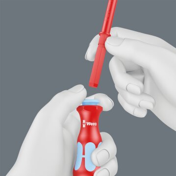 WERA 3817 VDE Kraftform Handhalter Stainless, 9 x 98 mm