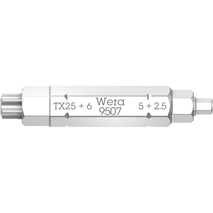 WERA 9507 SB 4-in-1 Bit 2, 2,5; 5; 6 x TX 25 x 37 mm
