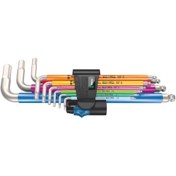 WERA 3950/9 Hex-Plus Multicolour HF Stainless 1...