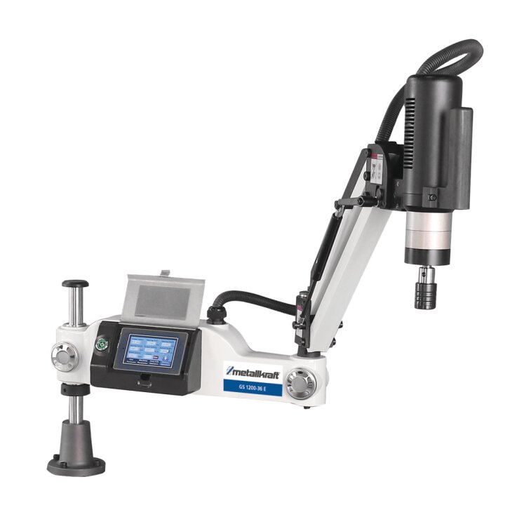 METALLKRAFT Elektrische Gewindeschneidmaschine GS 1200-36 E Aktions-Set inkl. Unterbau