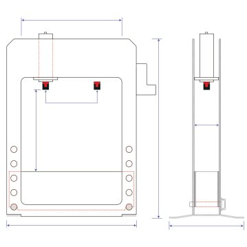 METALLKRAFT Vollhydraulische Werkstattpresse WPP 50 VH