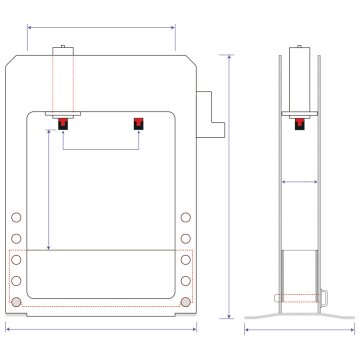 METALLKRAFT Vollhydraulische Werkstattpresse WPP 100 VH
