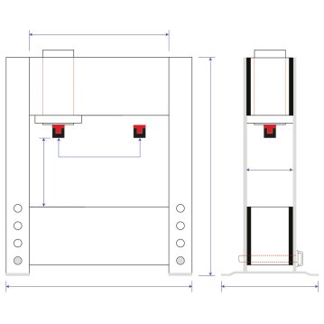 METALLKRAFT Vollhydraulische Werkstattpresse WPP 200 VH