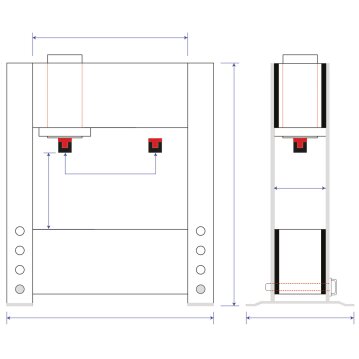 METALLKRAFT Vollhydraulische Werkstattpresse WPP 300 VH