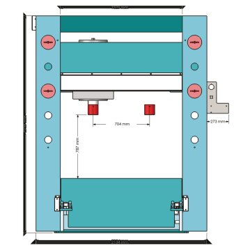 METALLKRAFT Vollhydraulische Werkstattpresse WPP 200 RT