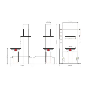 METALLKRAFT Vollhydraulische Reifenpresse RPP 150 RI