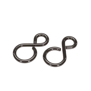 S-Haken Eloxiert Schwarz 38 mm x 20 mm x Ø 2,9 mm...