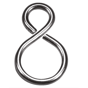 S-Haken Edelstahl 29 mm x 16 mm x Ø 2,3 mm 2...